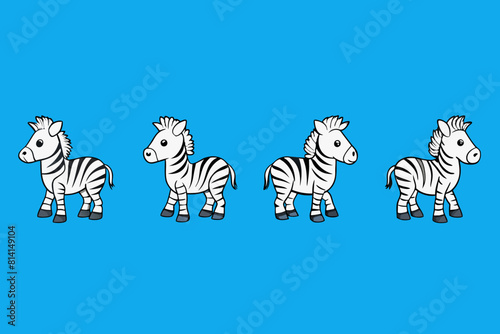 zebra cartoon vector illustration