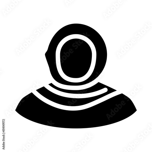 traditional arabic dress woman Gliph Icon Design