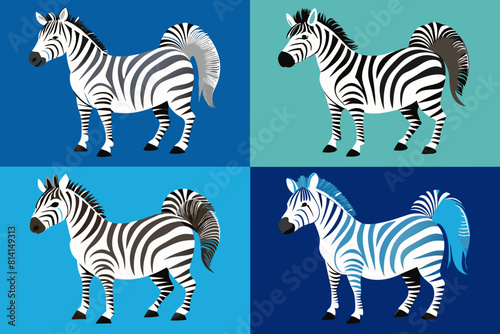 zebra cartoon vector illustration