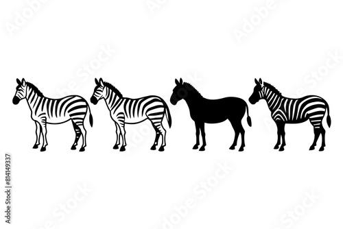 zebra line art silhouette illustration