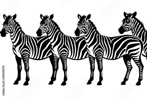zebra line art silhouette illustration
