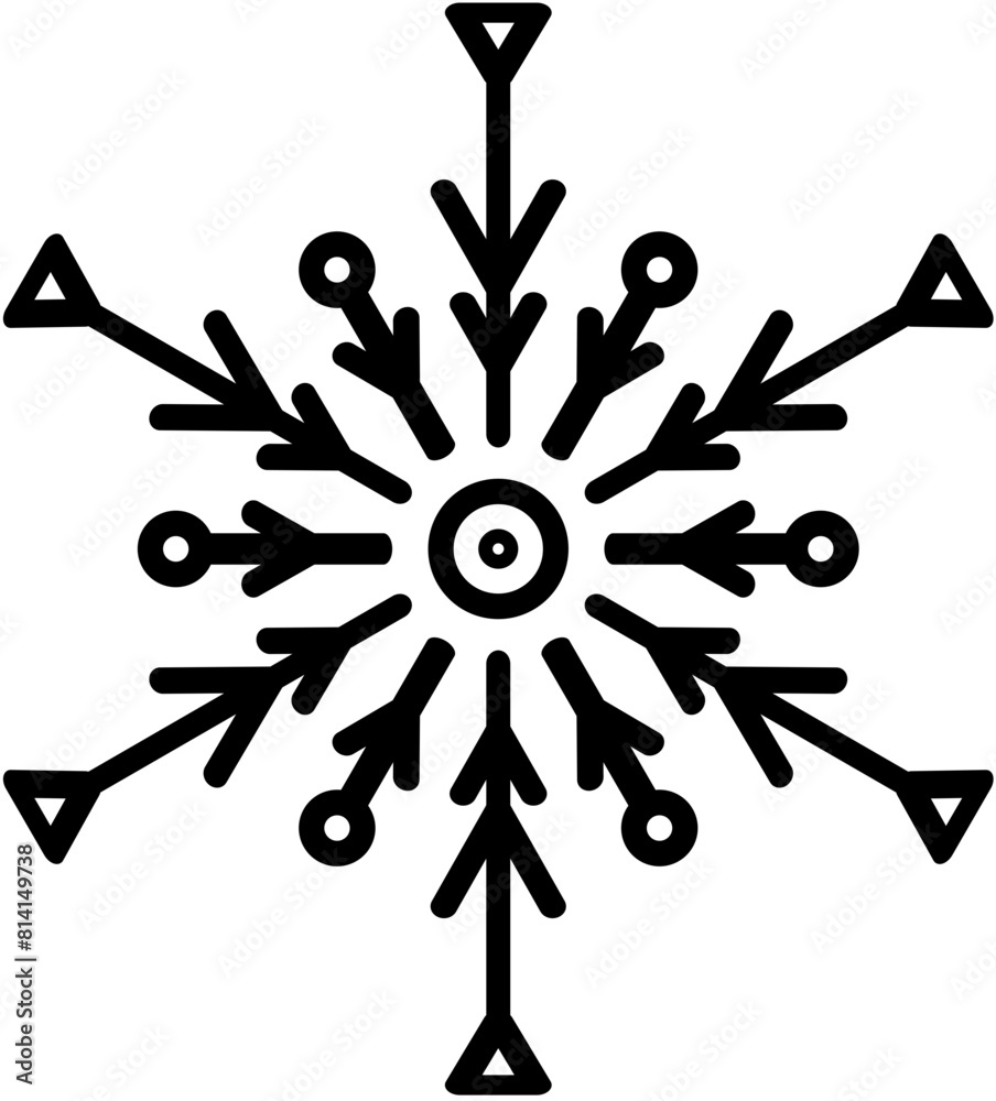 Snowflakes vector icons. Snow winter snowflakes template isolated on background. Outline vector graphics. Editable stroke. Snowflakes vector icons. Snow winter snowflakes template isolated on background. Outline vector graphics. Editable stroke.