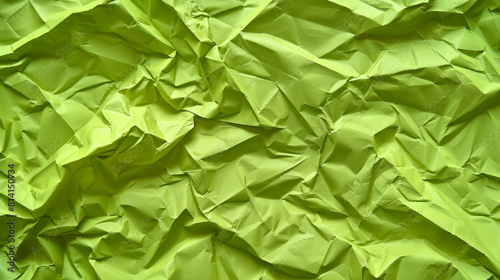 Vibrant lime green paper texture with a crumpled effect, adding energy and brightness to creative projects. Vibrant lime green paper texture with a crumpled effect, adding energy and brightness to creative projects.