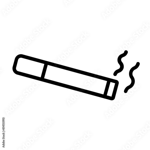 Icon Line color black Cigarette