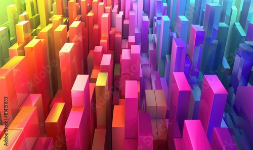 An abstract multicolor spec...