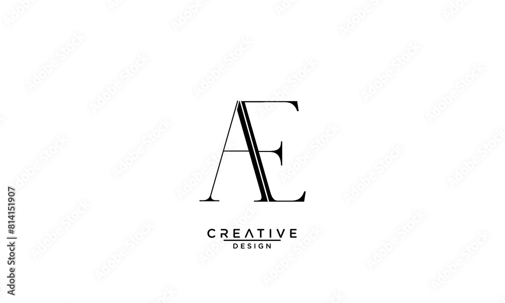 AE, EA, A, E, Abstract Letters Logo Monogram AE, EA, A, E, Abstract Letters Logo Monogram