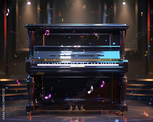 The Yamaha Disklavier is a high-quality reproducing piano that can play back performances by famous pianists. photo