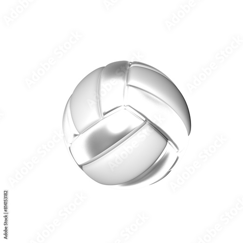 Symbol made of silver volleyballs