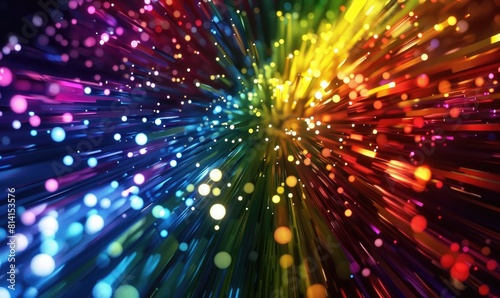 An abstract multicolor spec...