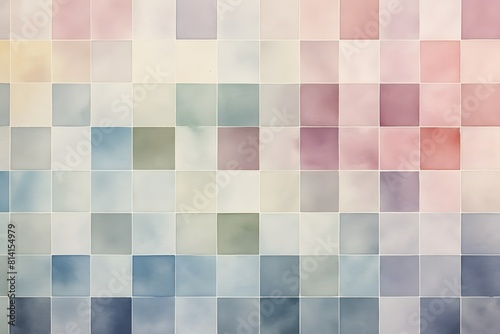 Wallpaper Mural  Pewter vintage checkered watercolor background generative ai Torontodigital.ca