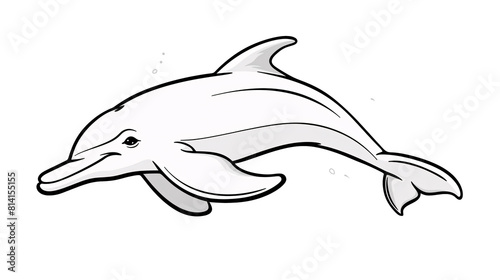 a dolphin with a white background