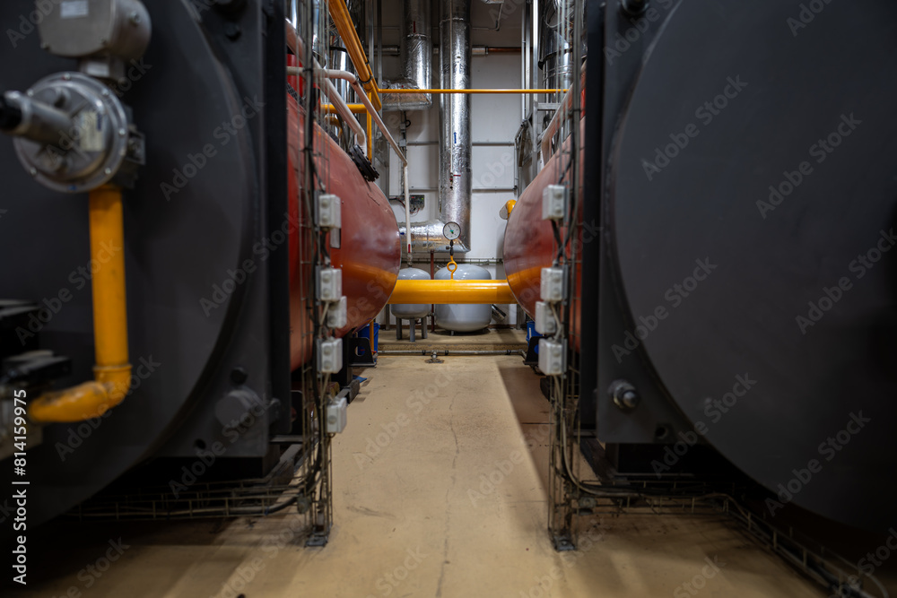 Fototapeta premium Gas pressure needle indicator between boilers.