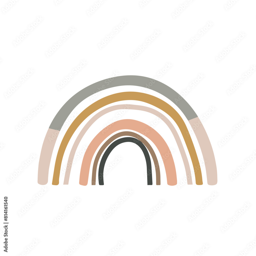 Modern abstract rainbow in pastel tones with clean background Modern abstract rainbow in pastel tones with clean background