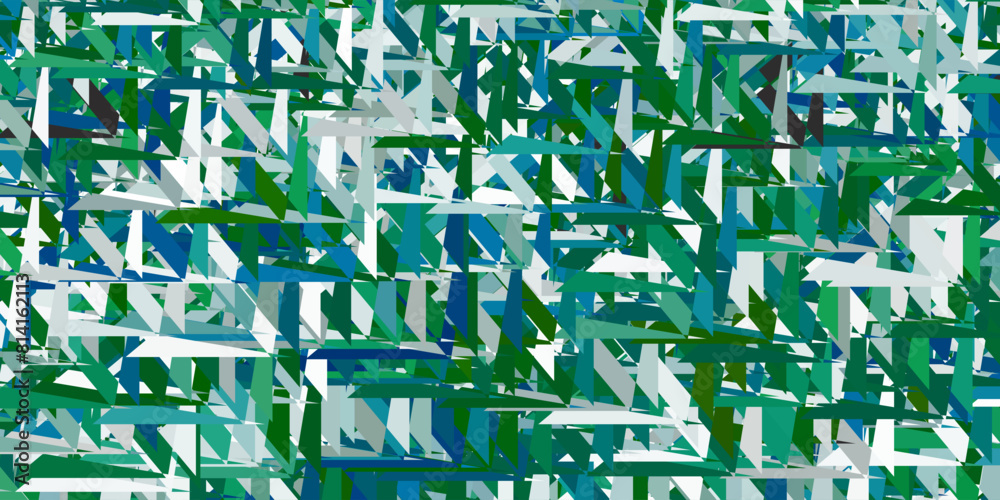 Light green vector background with polygonal forms.