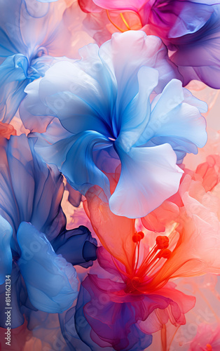 Soft Pastel Ink Flowers - made with Generative AI (ID: 814162134)