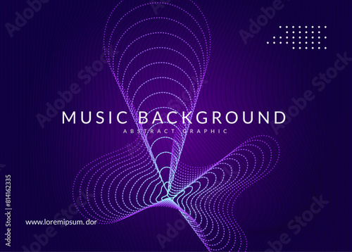 Dj Background. Concert Invite. Green Discotheque Set. Night Club Trance Element. Psychedelic Audio Illustration. Violet Sound Design. Party Magazine. Blue Dj Background