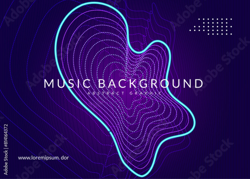 Music Background. Night Club Electro Template. Fest Event. Nightclub Beat Invitation. Green Techno Flyer. Pink Discotheque Banner. Concert Vector. Violet Music Background