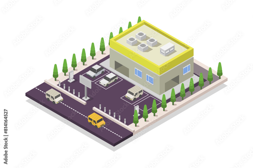 Obraz premium Isometric car service
