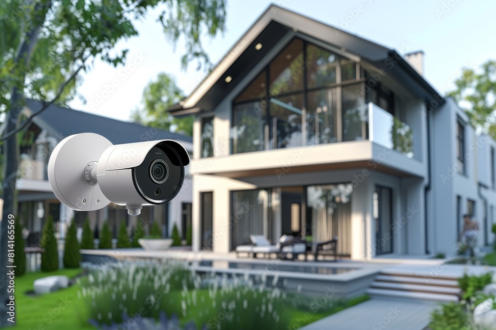 Voice enabled security cameras with sensors on entry points actively monitor family homes for security through sound and lighting. Voice enabled security cameras with sensors on entry points actively monitor family homes for security through sound and lighting.