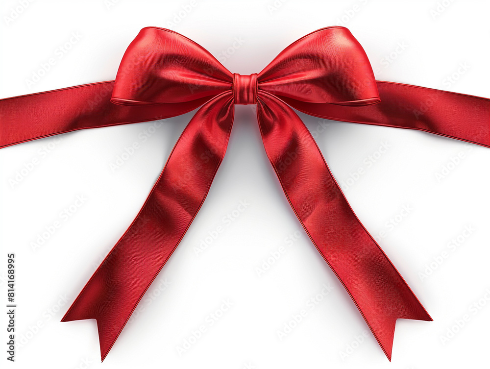 Elegant red satin bow for festive decoration Elegant red satin bow for festive decoration