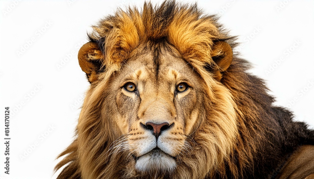 lion isolated with white background