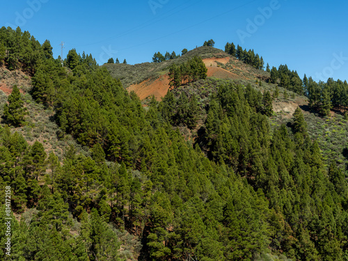 Panoramic landscape from the Marteles viewpoint Gran Canaria photo