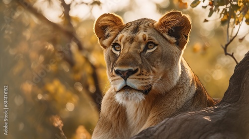 Lioness in the Okavango Delta - Moremi National Park in Botswana