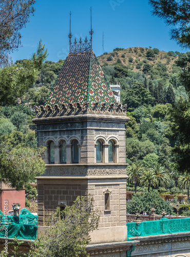 Obraz na płótnie Building next to Park Guell in Barcelona city, Spain w salonie