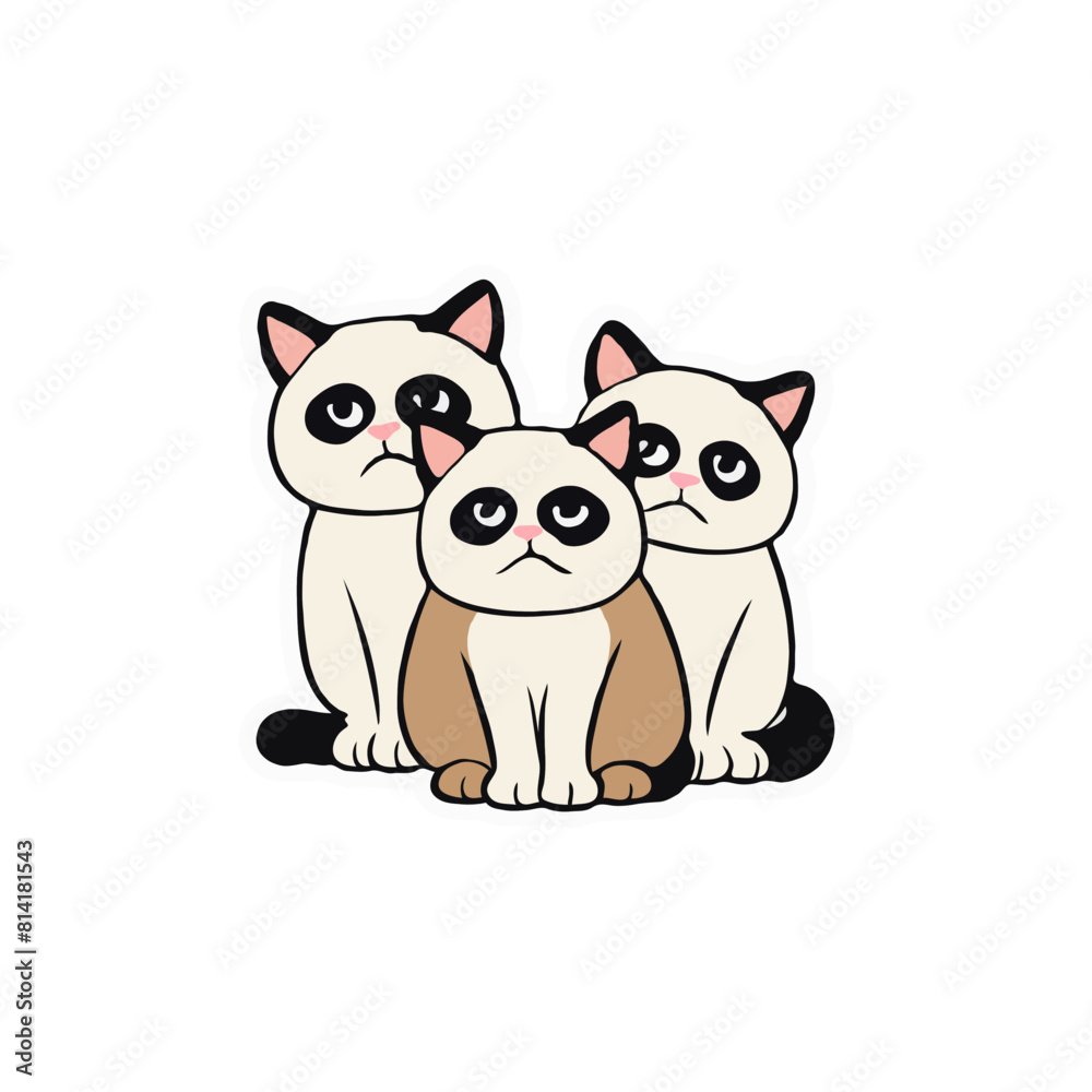 Cat vector illustrations for internationalcatday Cat vector illustrations for internationalcatday