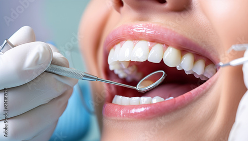 showing a dentist applying fluoride treatment to a patientâs teeth, focusing on preventive care practices to strengthen tooth enamel, Dentist, Dental Equipment, Cleaning, Teeth, Me photo