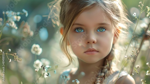 A Portrait Captured The Innocence And Charm Of A Cute Girl,High Resolution