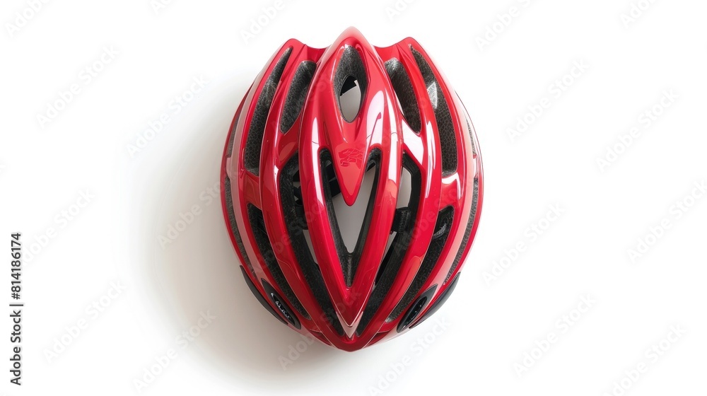 Bicycle helmet isolated on white background with shadow