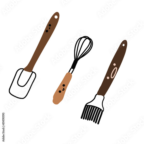 Adorable Hand Drawn Kitchen Utensil Set Illustrations | Cute Hand Drawings | For Creative Projects | Minimalist Design