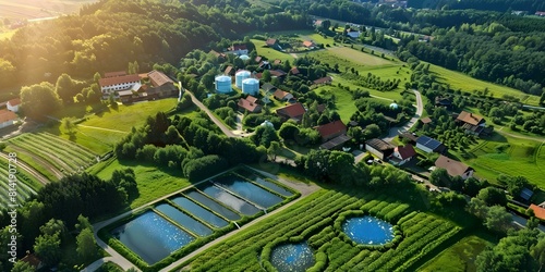 Converting Agricultural Waste to Renewable Energy  The Intricate Infrastructure of a Biogas Plant. Concept Renewable Energy  Agriculture  Biogas  Waste Management  Infrastructure