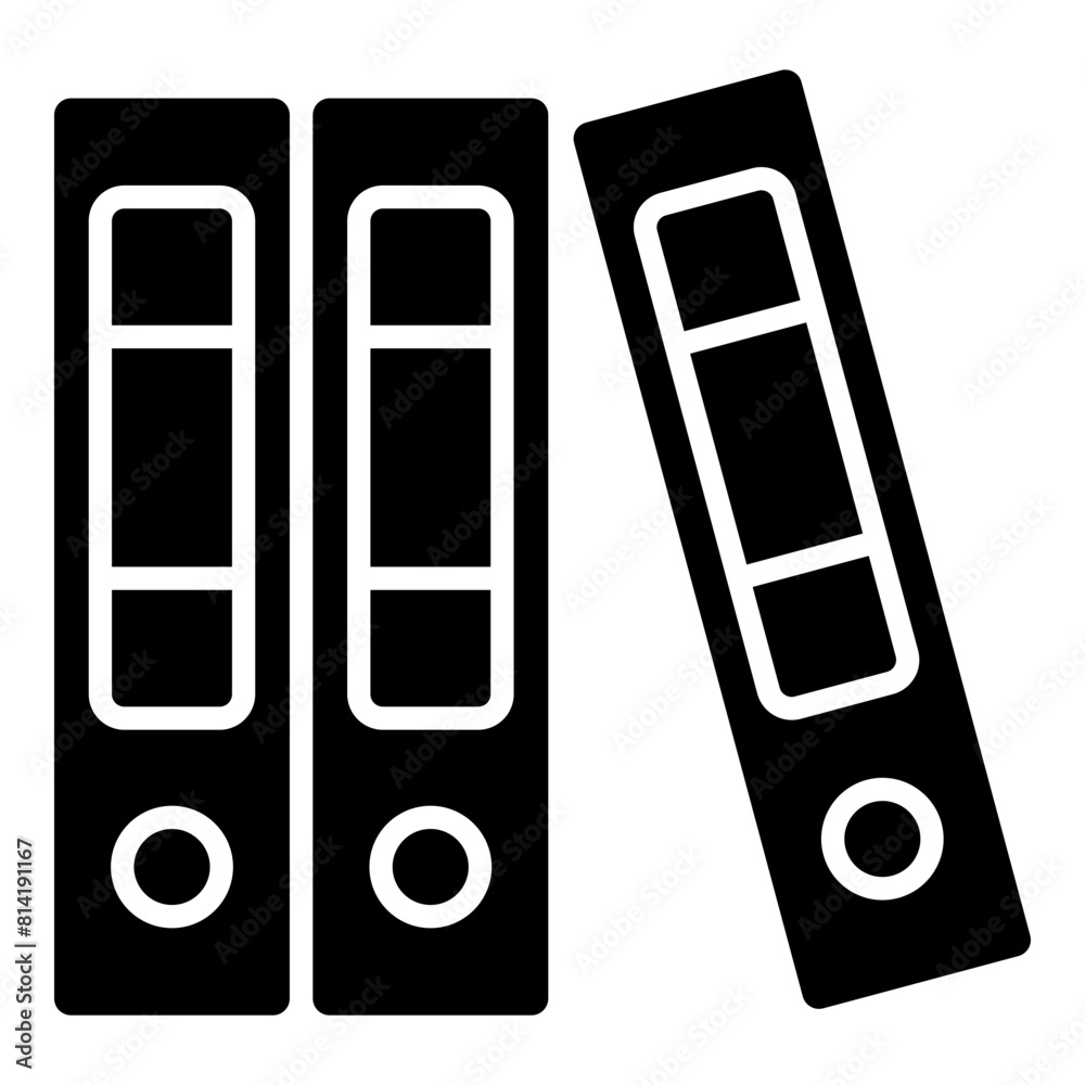 Office folders glyph solid icon Office folders glyph solid icon