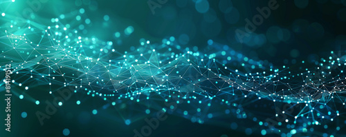 technology banner green blue background concept with technology light effect  abstract tech  innovation future data  internet network  Ai big data  lines dots connection  illustration vector