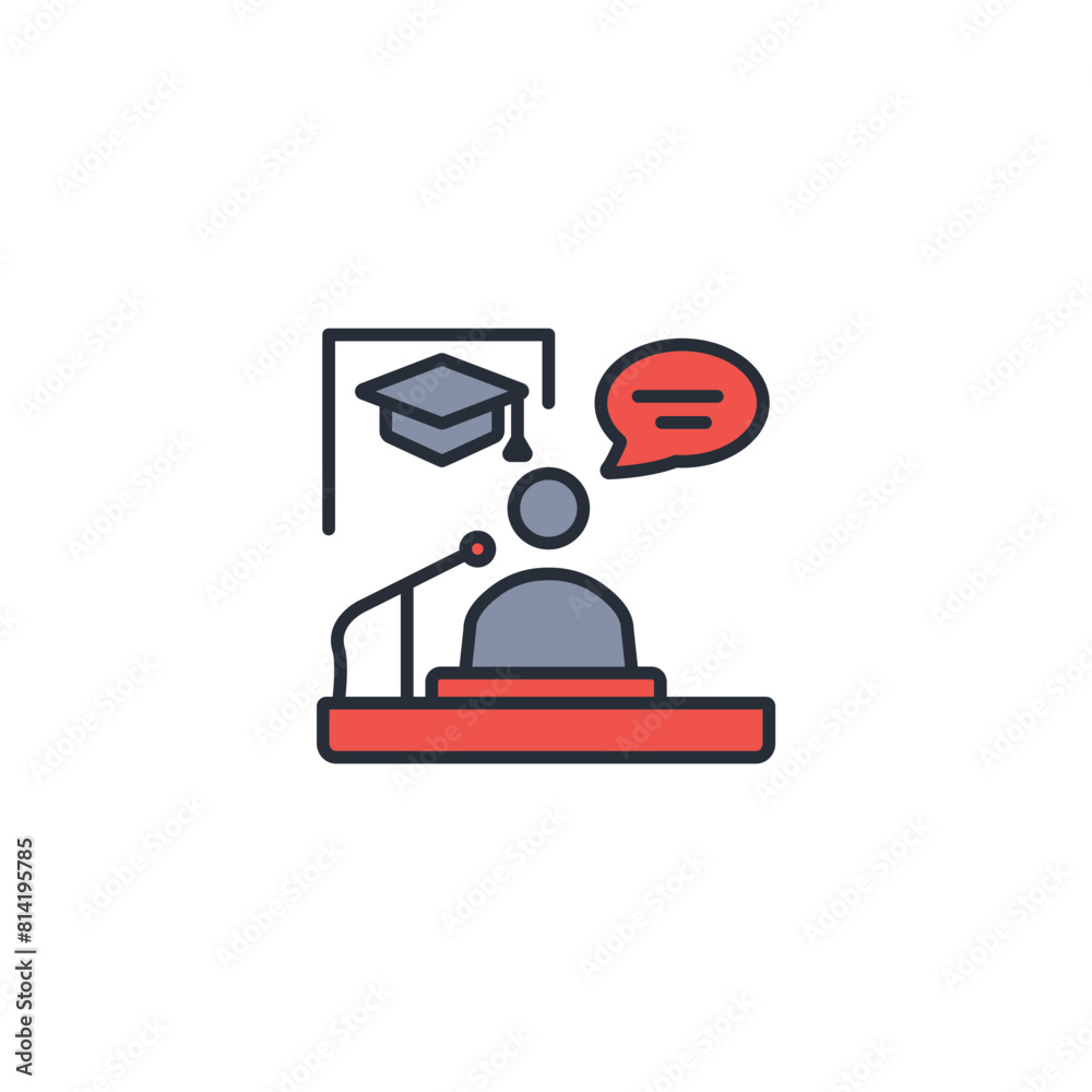 Conference icon. vector.Editable stroke.linear style sign for use web design,logo.Symbol illustration. Conference icon. vector.Editable stroke.linear style sign for use web design,logo.Symbol illustration.