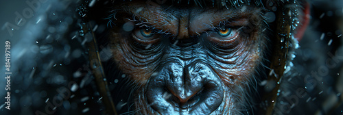 Monster illustration gamer avatar gorilla icon  King Kong with Artistic Stylization 