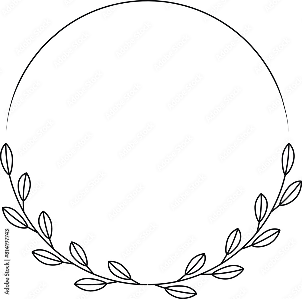 Laurels frames branches Set. Hand drawn vector laurel leaves decorative elements. Vector Illustration. Laurels frames branches Set. Hand drawn vector laurel leaves decorative elements. Vector Illustration.