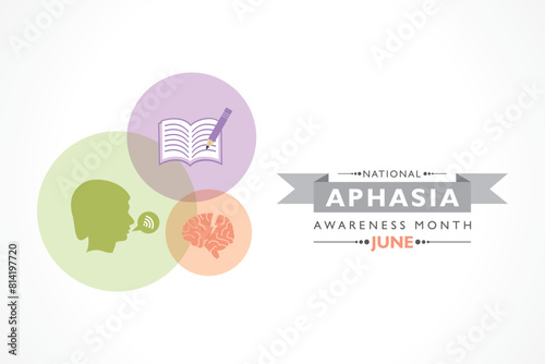 National Aphasia Awareness Month observed in June every year. it is a disorder that affects how you communicate