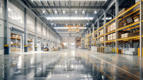 Logistics distribution center, Retail warehouse © FutureStock