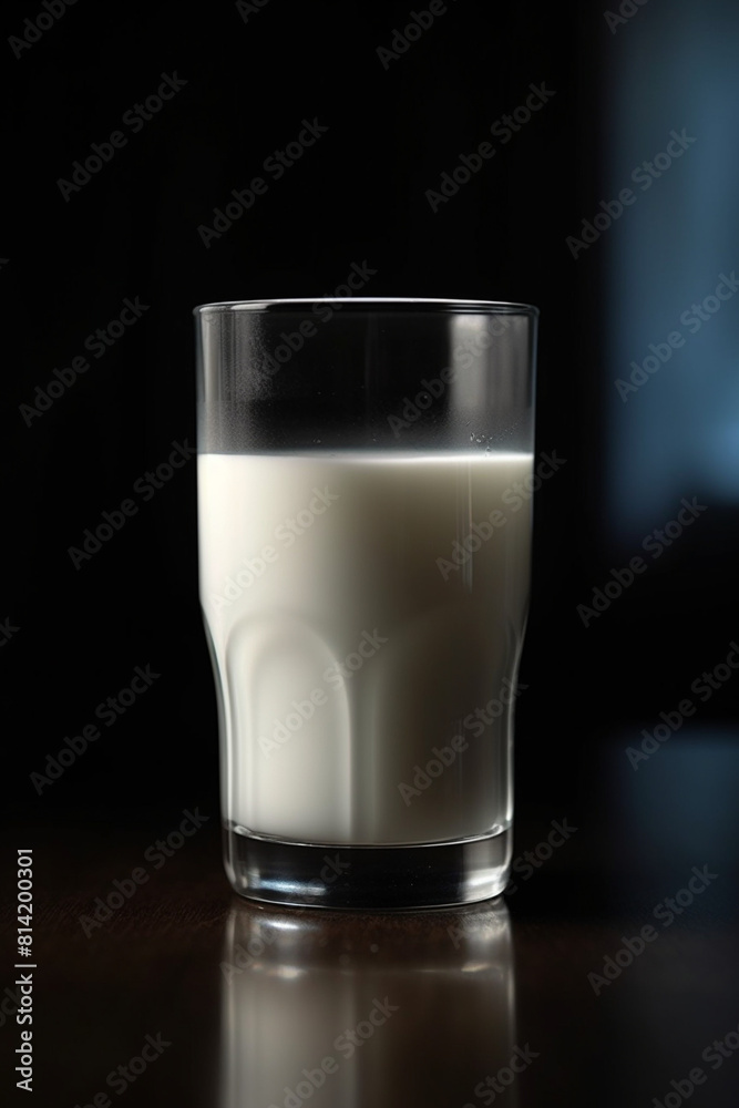 A glass of milk generative AI A glass of milk generative AI