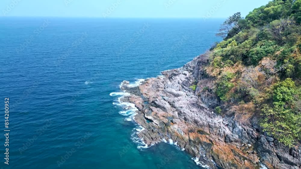 Tropical islands from the air, beaches of Thailand, sea, view from a drone Tropical islands from the air, beaches of Thailand, sea, view from a drone
