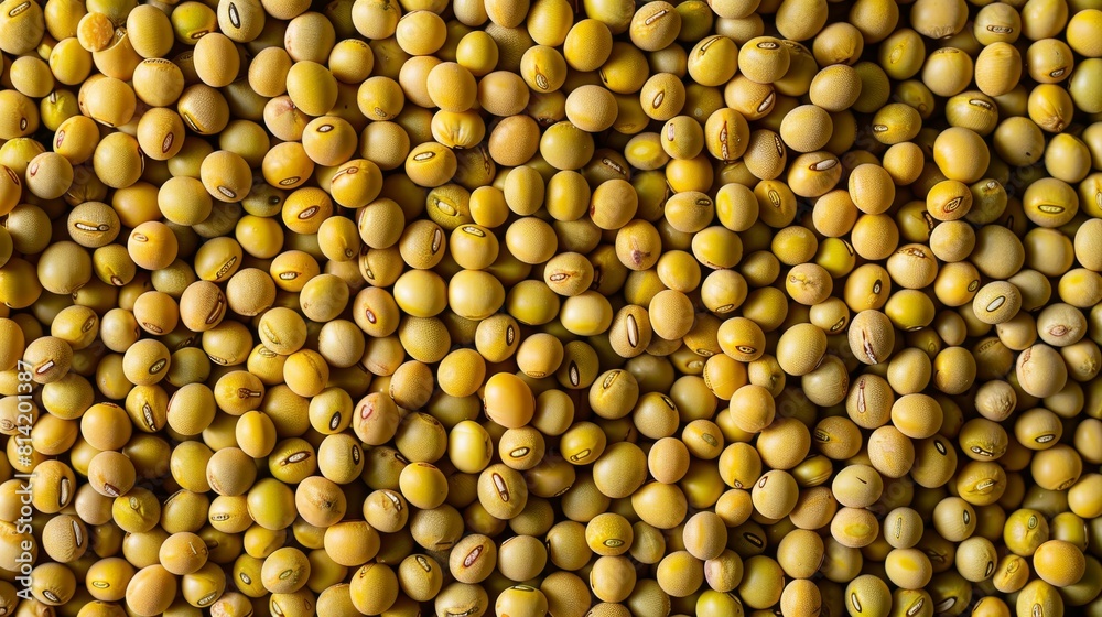 Background full of Soybean. Product photography. Soybean background.