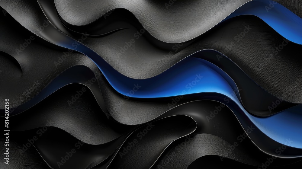 black and blue abstract background with wavy pattern. It looks like flowing liquid. black and blue abstract background with wavy pattern. It looks like flowing liquid.