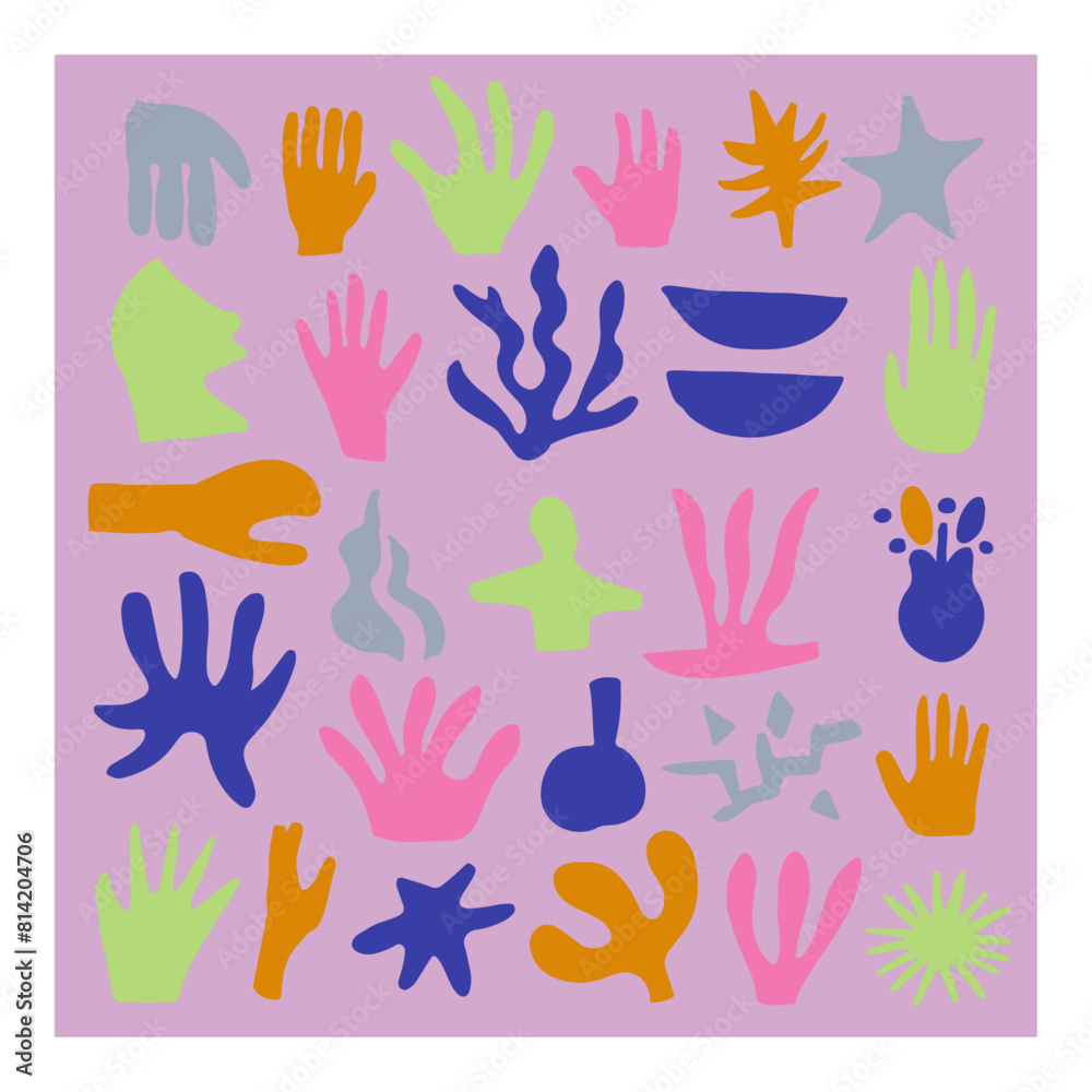 Fototapeta premium 04 artistic vector made in ilustrattor inspired by matisse