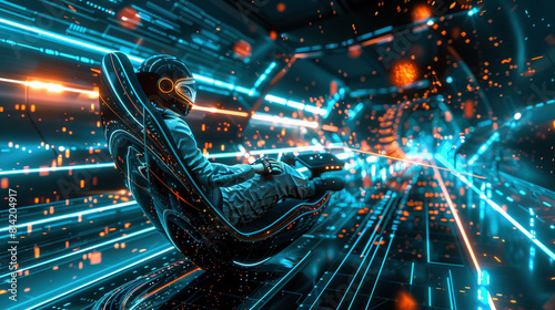 Digital Odyssey: Immersed Gamer in the Matrix