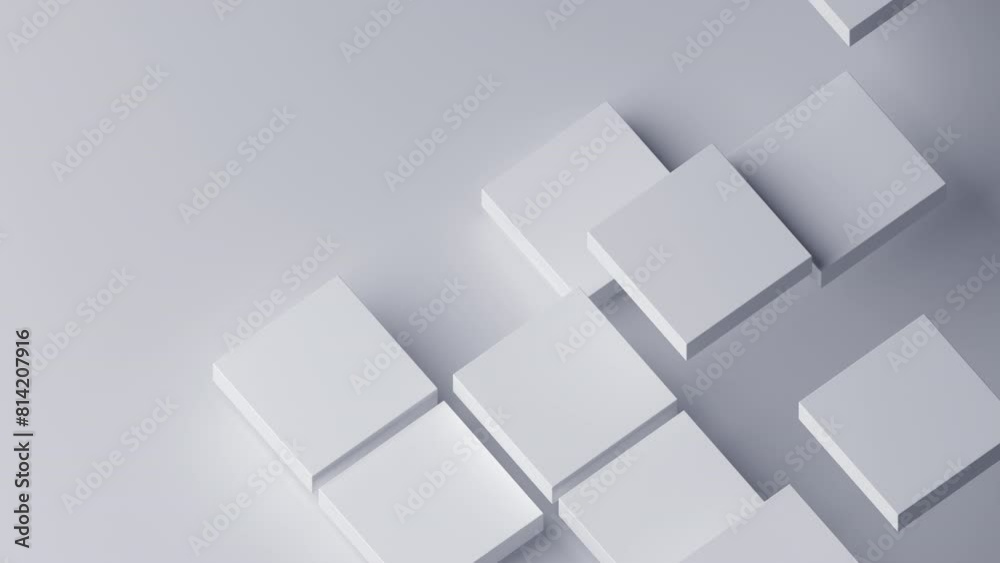 Abstract animation, white geometric background design, 4k seamless looped video, 3d render Abstract animation, white geometric background design, 4k seamless looped video, 3d render