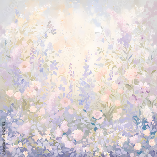 Breathtaking Hand-Painted Lavender Meadow - Perfect for Floral Artistry  Nature Lovers   Romantic Scenes