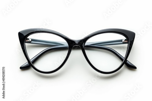 trendy plastic glasses fashion eyewear style isolated on white lifestyle photo